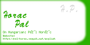 horac pal business card